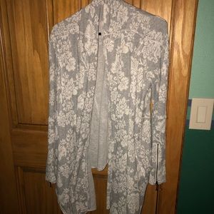 Large floral cardigan